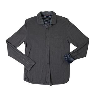 Ted Baker Shirt Mens 3 Grizzly Long Sleeve Button Up Flip Cuff Pocket Cotton